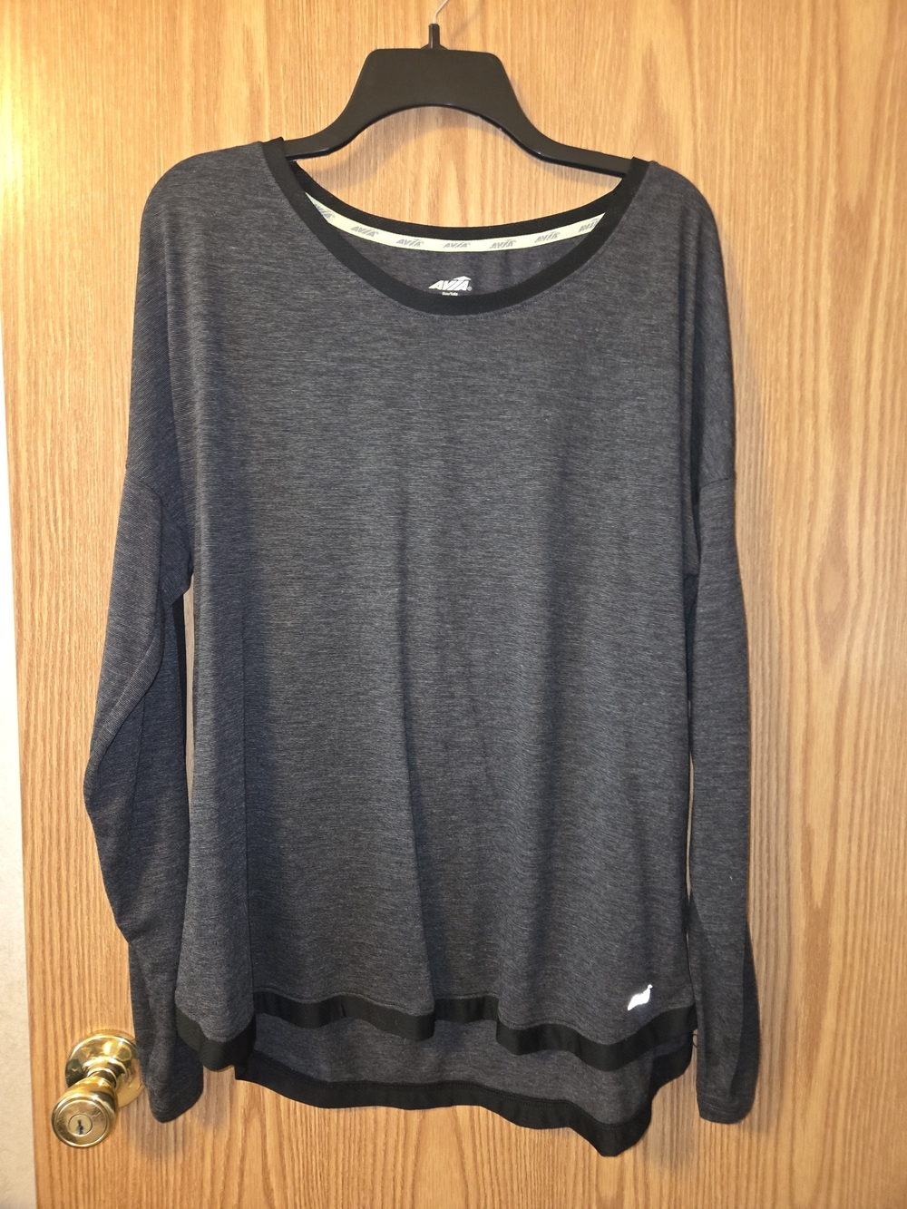 Avia Dark Gray Crewneck Sweater with Contrast Trim